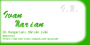 ivan marian business card